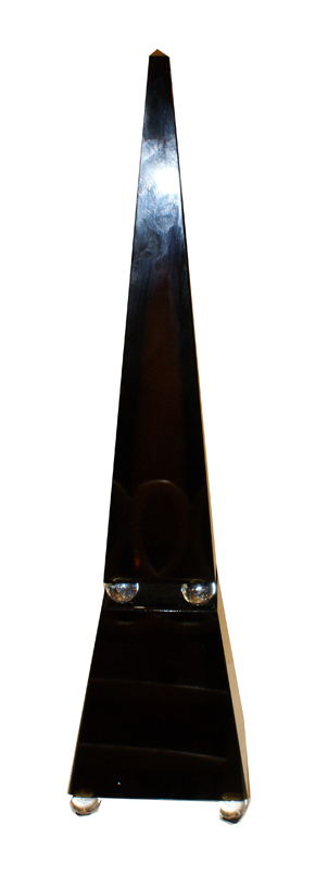 Obelisco vetro nero Design del XX Secolo , Antiquariato. Pezzo di storia autentico - Robertaebasta® Art Gallery opere d’arte esclusive.